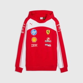 Mikina s kapucí Scuderia Ferrari F1 x Puma s logy sponzorů - týmová edice