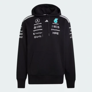 Mikina Adidas - Mercedes AMG Petronas F1 černá s logy sponzorů - týmová edice